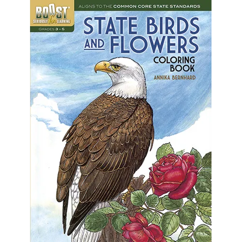 State Birds and Flowers Coloring Book - Paperback