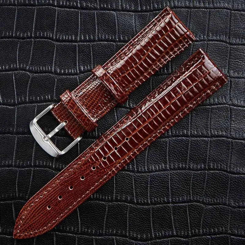 Garmin 18/20/22mm Quick Release Lizard-Grain Embossed Leather Band