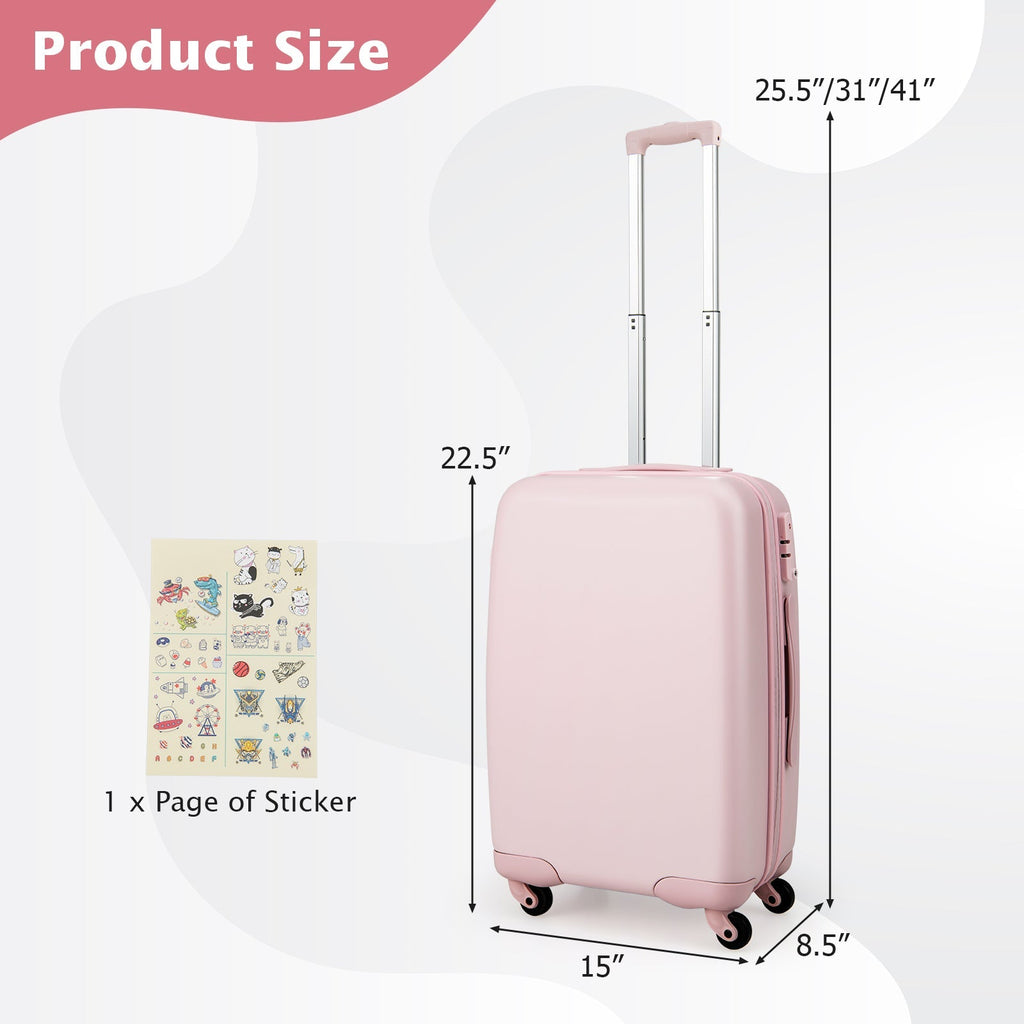 Hardside Luggage with Spinner Wheels with TSA Lock and Height Adjustable Handle