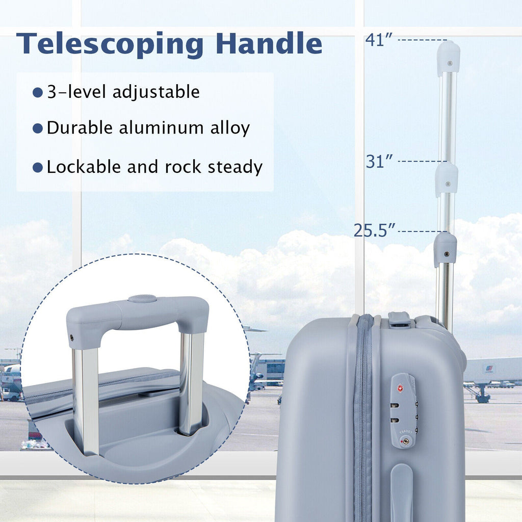 Hardside Luggage with Spinner Wheels with TSA Lock and Height Adjustable Handle