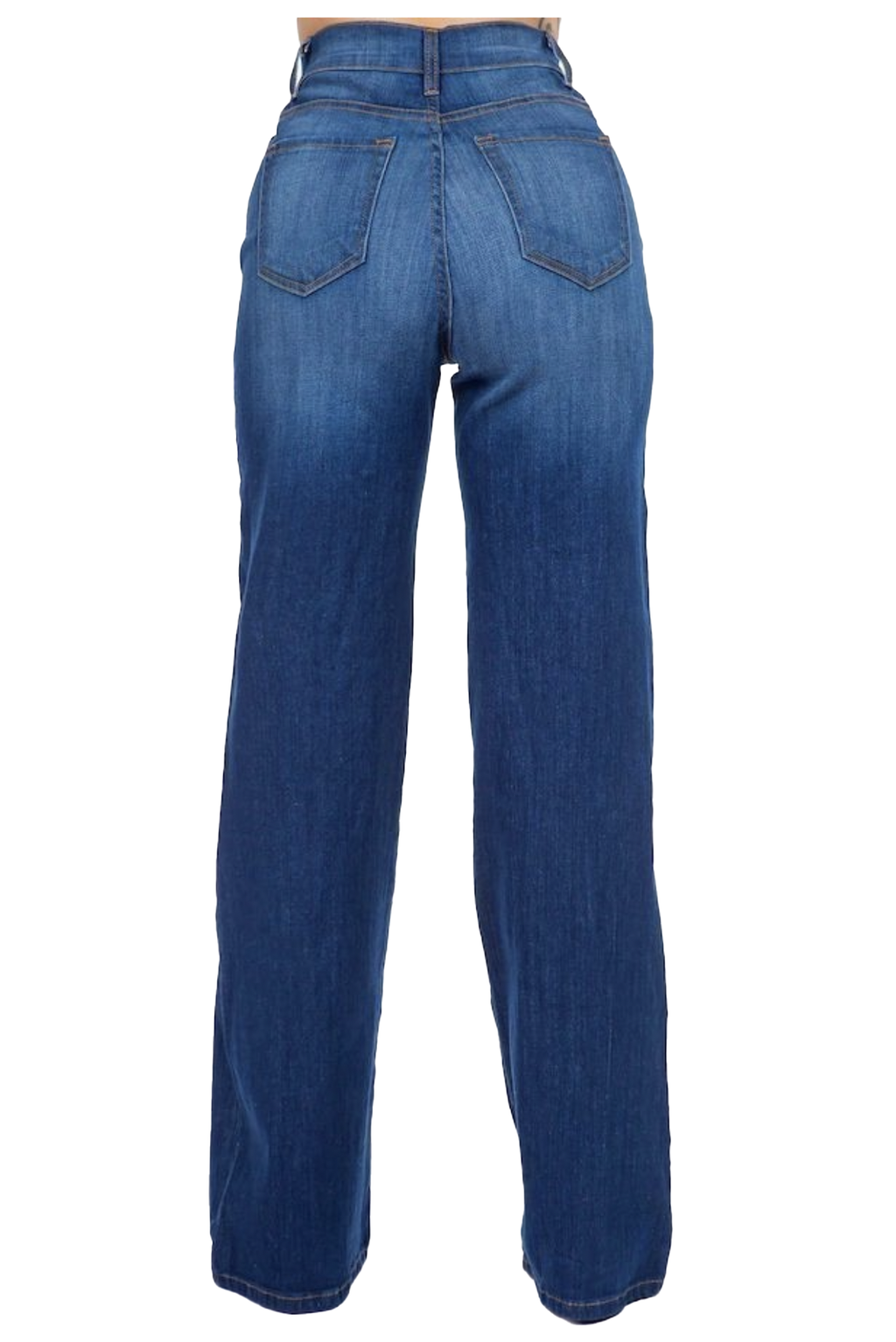 WL07- High Rise Wide Leg- Dark Blue