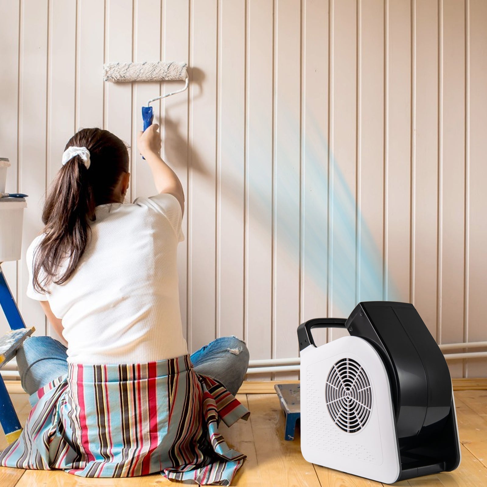 High Velocity Blower Fan Utility Air Mover with 3 Speeds and 185° Pivoting Head