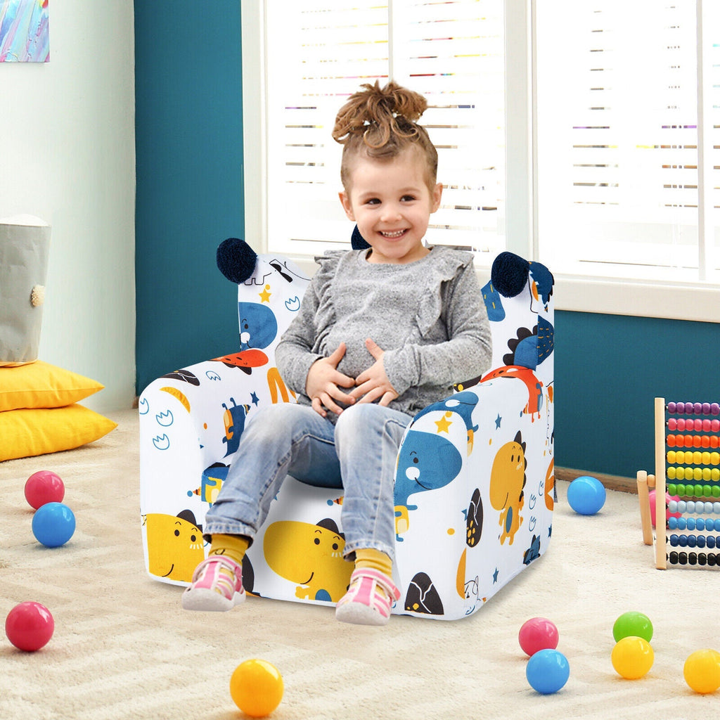 High-density Padding Kids Sofa with Armrest and Extra Pilow