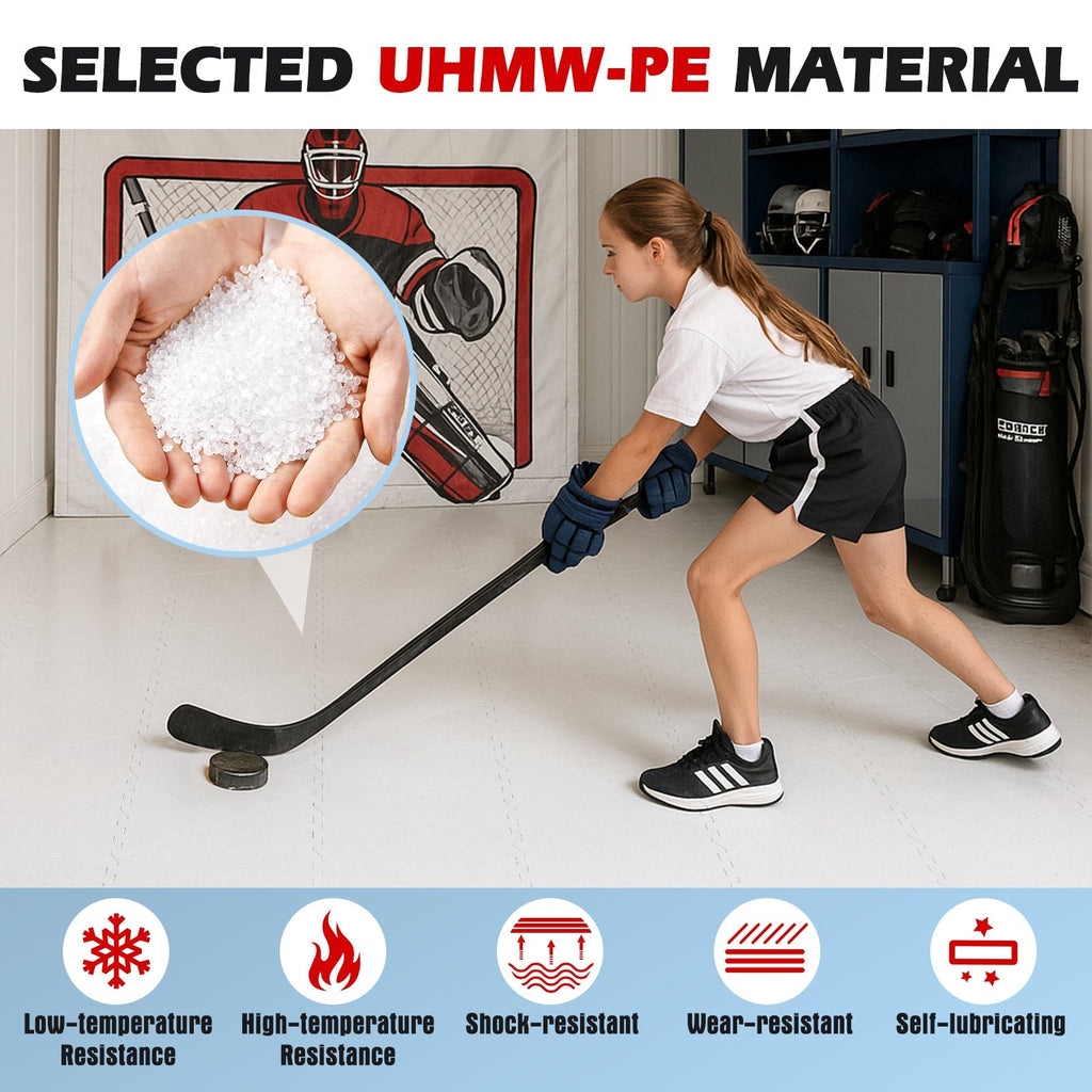Hockey Flooring Tiles for Training Dryland Synthetic Ice Tiles Hockey Shooting Equipment