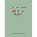 Dictionary of Khotan Saka - Paperback