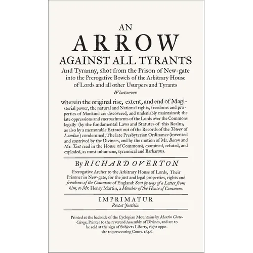 An Arrow Against All Tyrants: With an Introduction by Professor Ian Gadd - Paperback