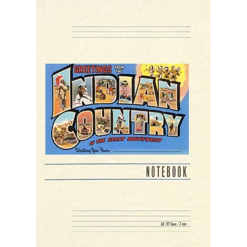 Vintage Lined Notebook Greetings from Indian Country - Paperback