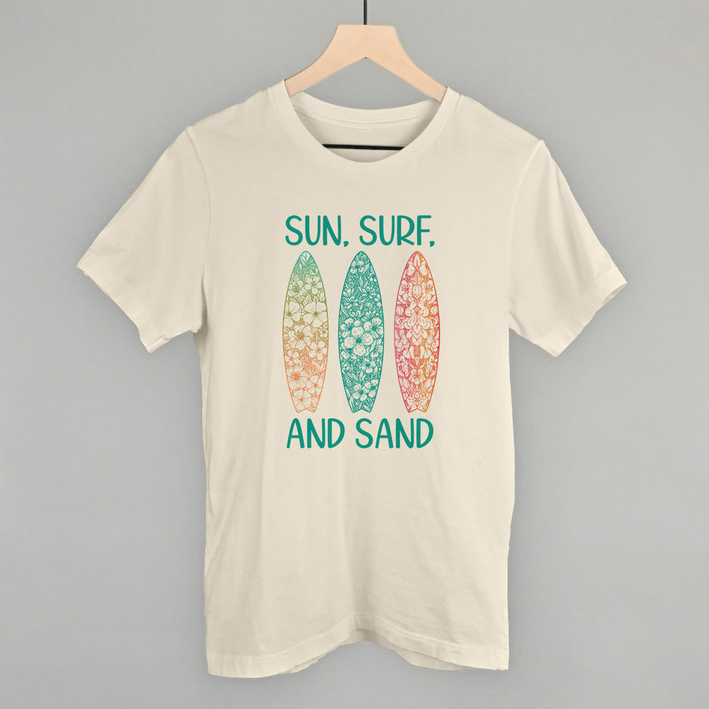 Sun, Surf, And Sand Colorful Surfboards
