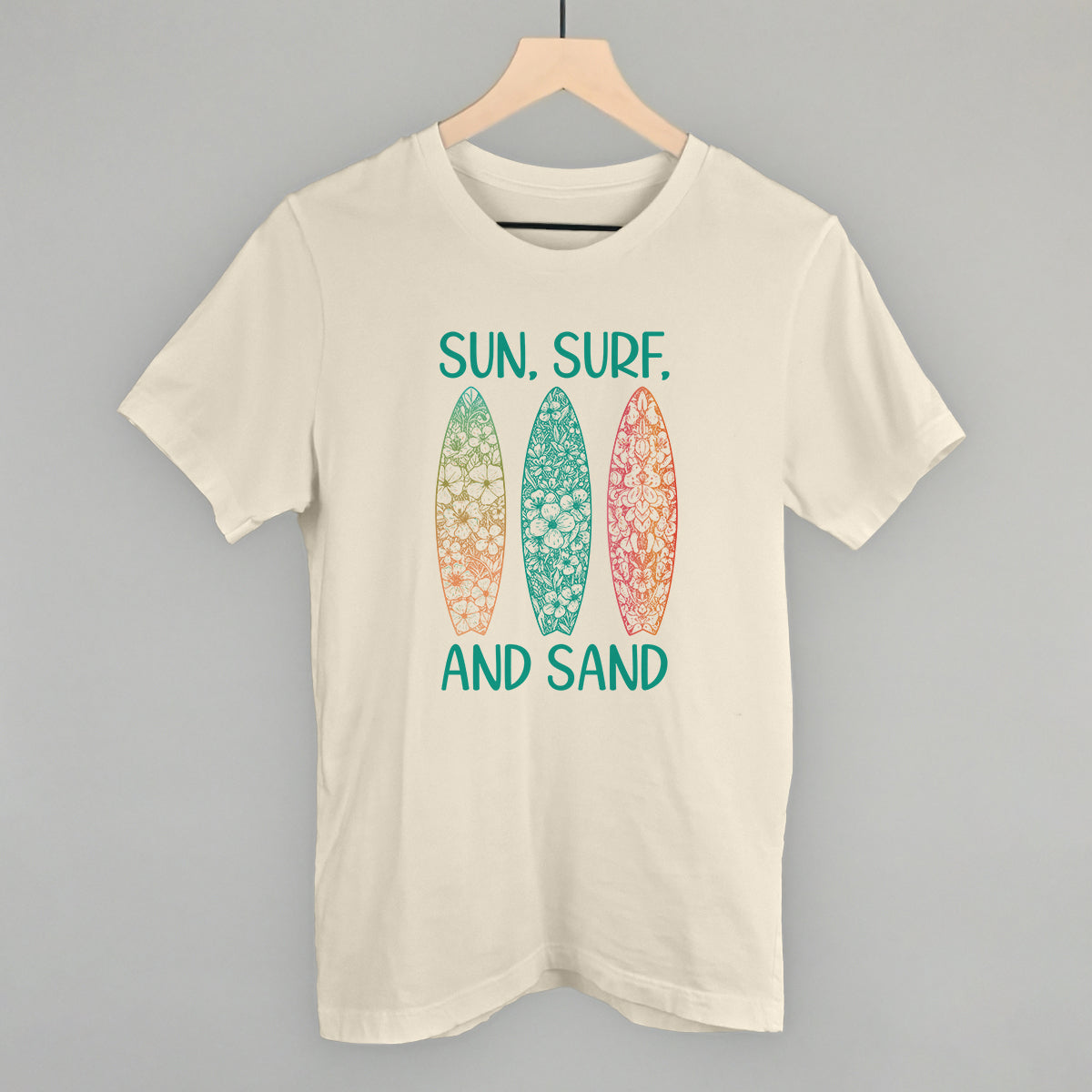 Sun, Surf, And Sand Colorful Surfboards