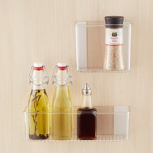 IDESIGN Adhesive Organizer Bin Clear