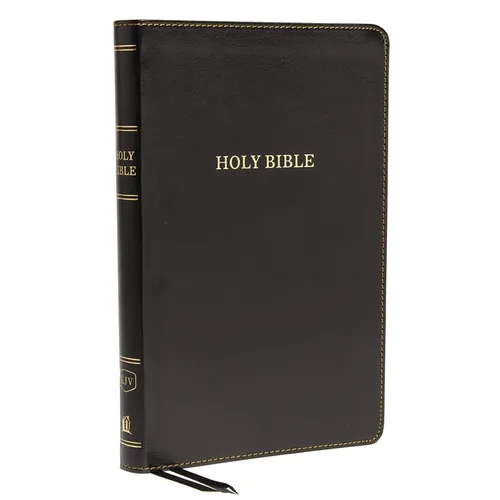 KJV, Thinline Bible, Standard Print, Imitation Leather, Black, Red Letter Edition - Imitation Leather