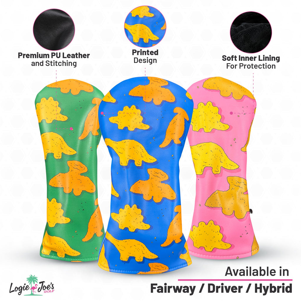 Dino Nugget Hybrid Headcover | Premium Golf Hybrid Cover | Soft Protective Lining | Durable Synthetic Leather