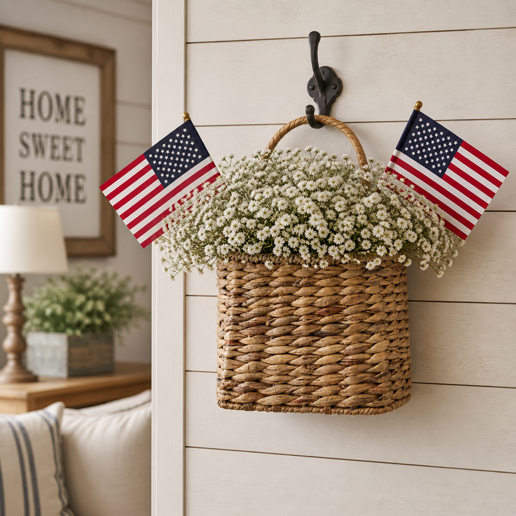 Patriotic Basket Hanger