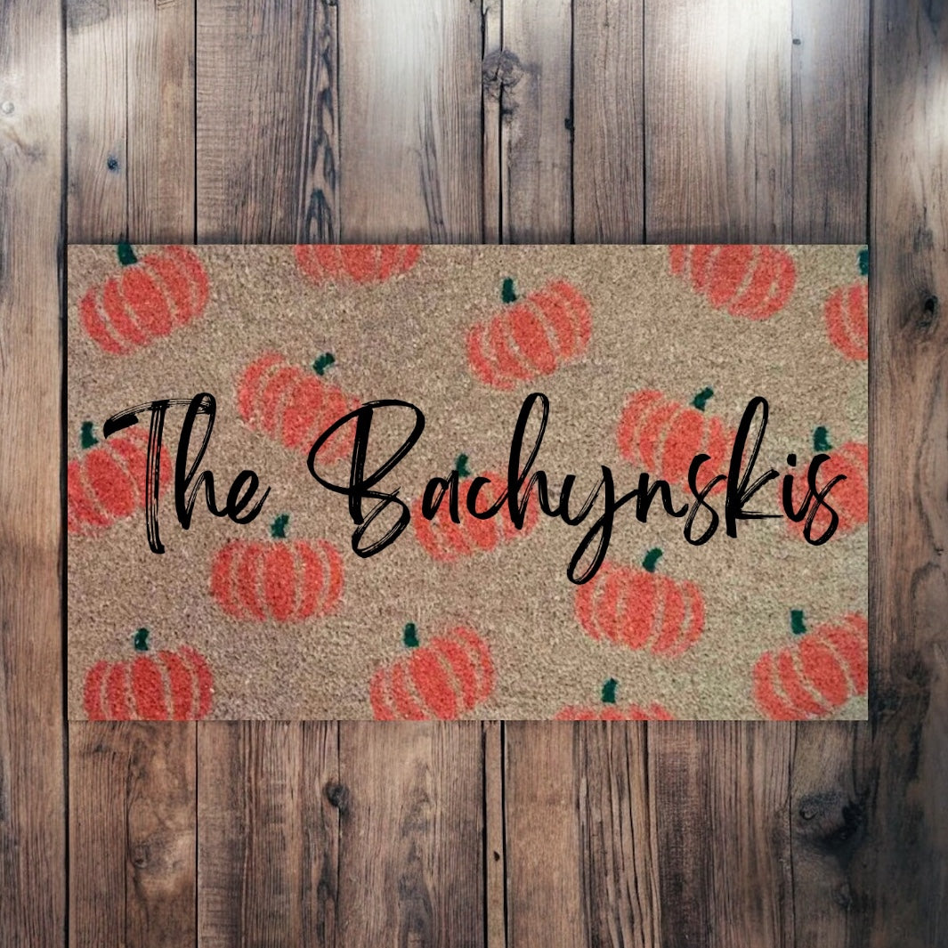 Personalized Fall Door Mat