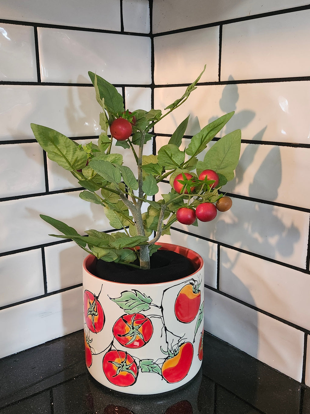 Faux Potted Tomato Plant