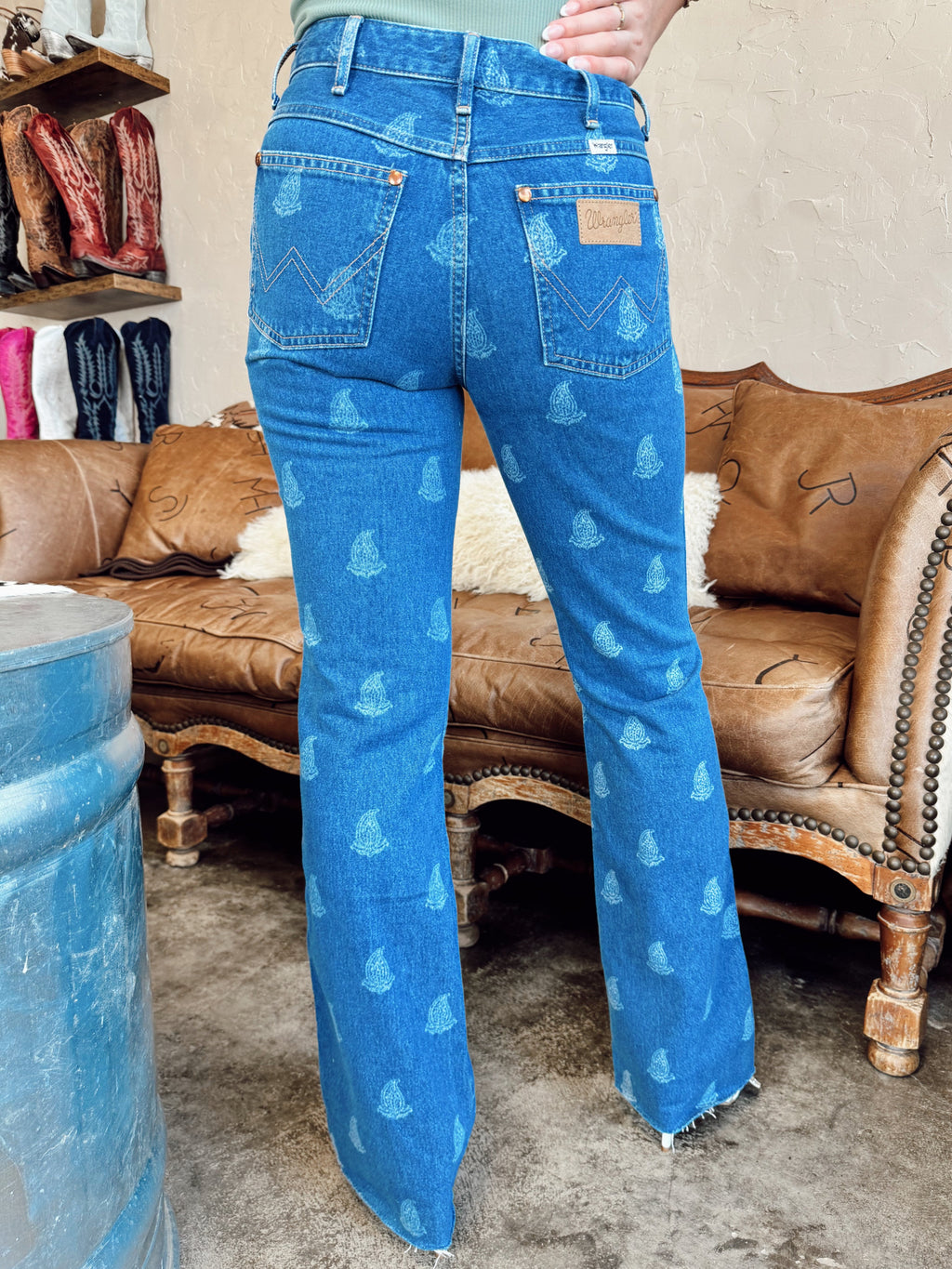 The Wrangler Westward Paisley Bootcut Jeans