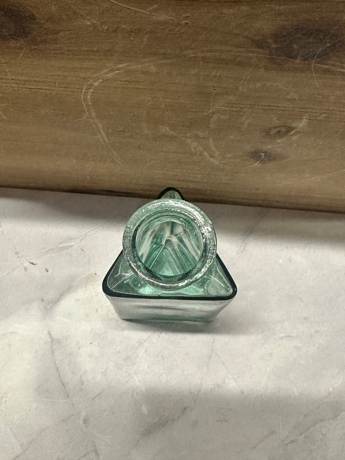 Vintage Glass Triangle Bottle