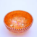Imperial Luster Rose Marigold Carnival Glass Bowl 4 7/8"
