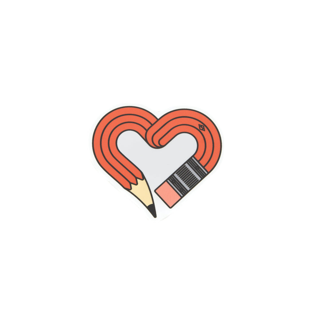 Designer Stickers - Pencil Heart Set - Pack of 3