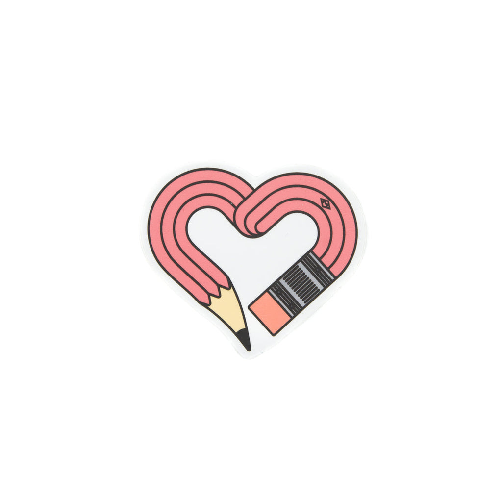 Designer Stickers - Pencil Heart Set - Pack of 3