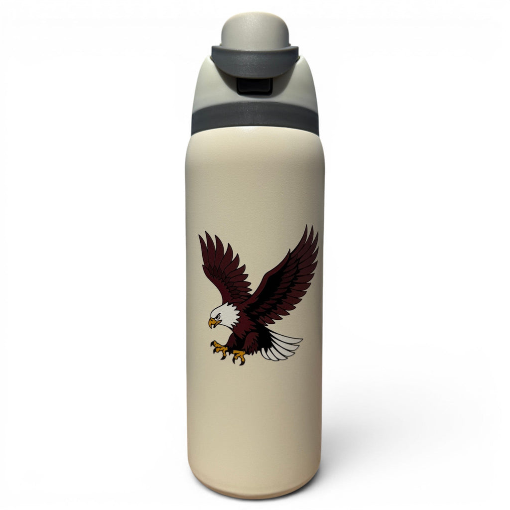 Freedom Flight Hydration Bottle | 32oz Insulated Stainless Steel | Flip Straw Lid w/ Handle | Eagle