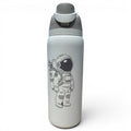 Astronaut Walker (White Out) Hydration Bottle | 32oz Insulated Stainless Steel | Flip Straw Lid w/ Handle