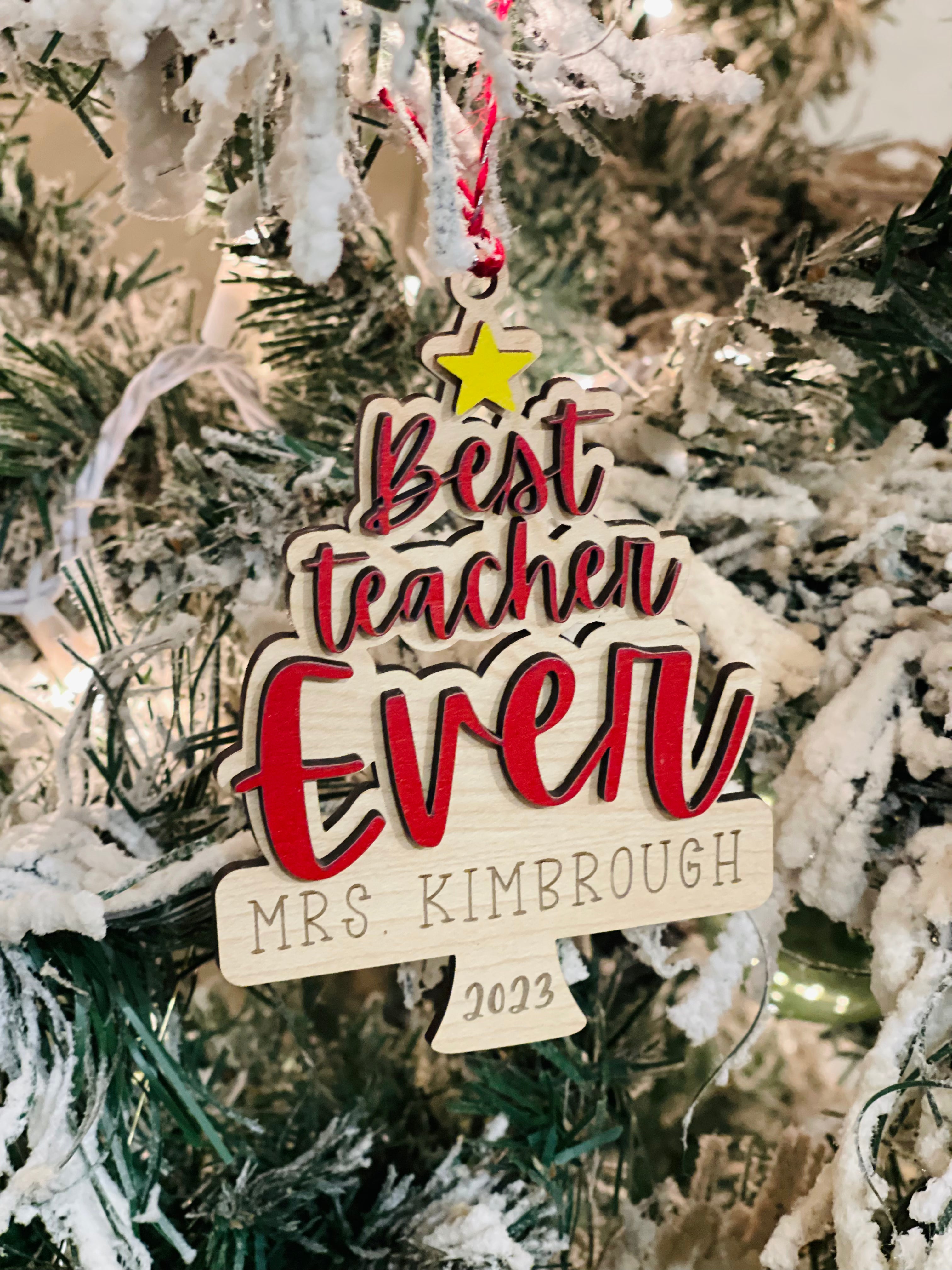 Best Teacher Ever Ornament