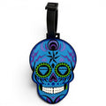 Blue Sugar Skull Clip-On Tag | Multi-Use Bag Tag, Travel Tag, Golf Accessory