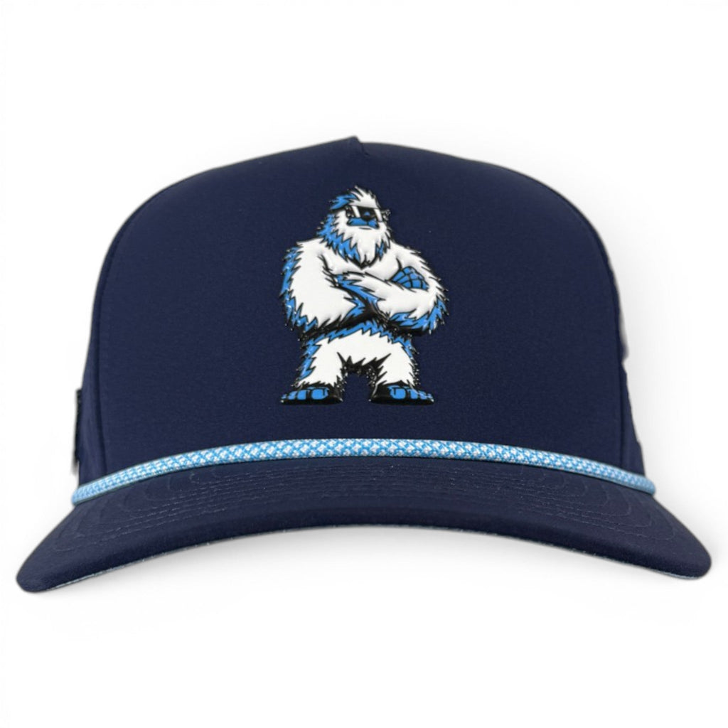 Zero Chill Yeti Golf Hat | Snapback Cap | Built-in Magnetic Ball Marker Holder + Marker Included | Adjustable Navy Abominable Snowman