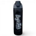 Black Script Logie Joe's Hydration Bottle | 24oz Insulated Stainless Steel | Flip Straw Lid w/ Handle