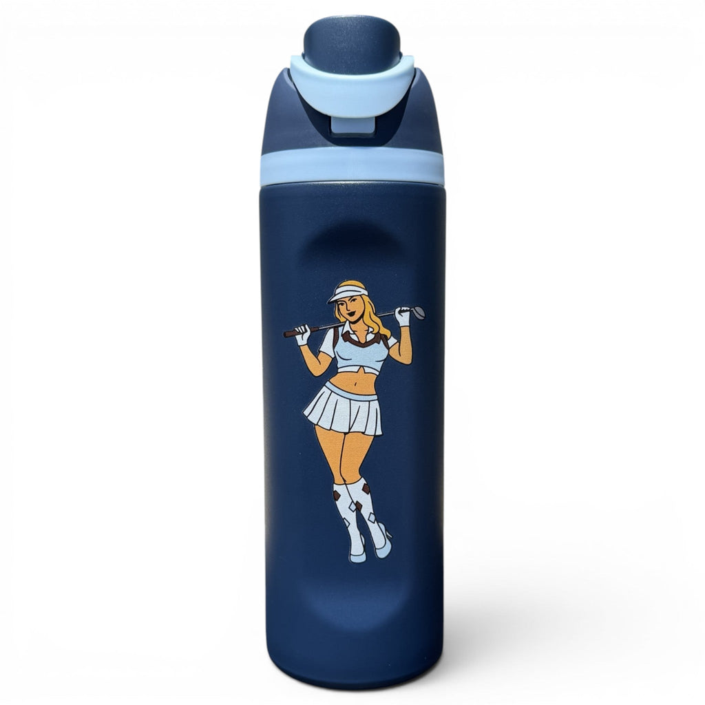 Fairway Pin-Up Hydration Bottle | 24oz Insulated Stainless Steel | Flip Straw Lid w/ Handle