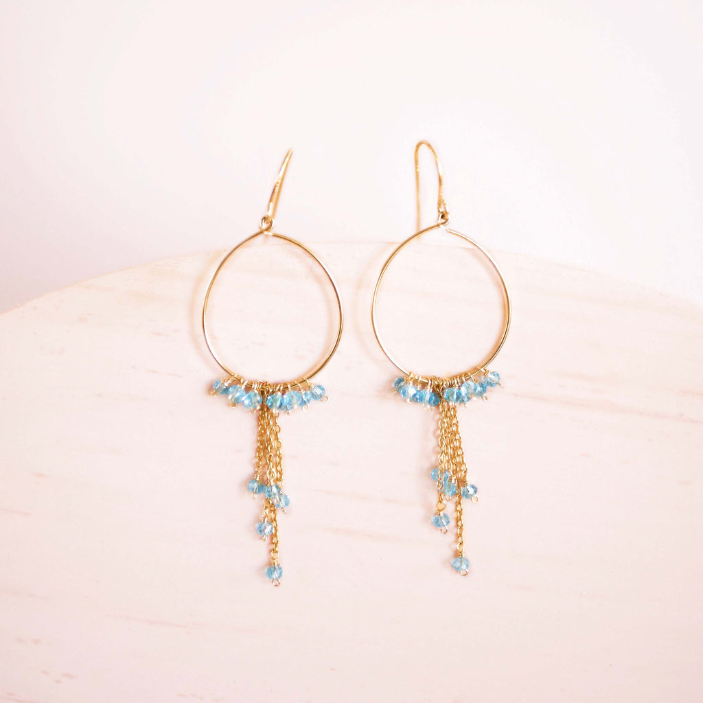 Green Apatite Mini Swing Earrings