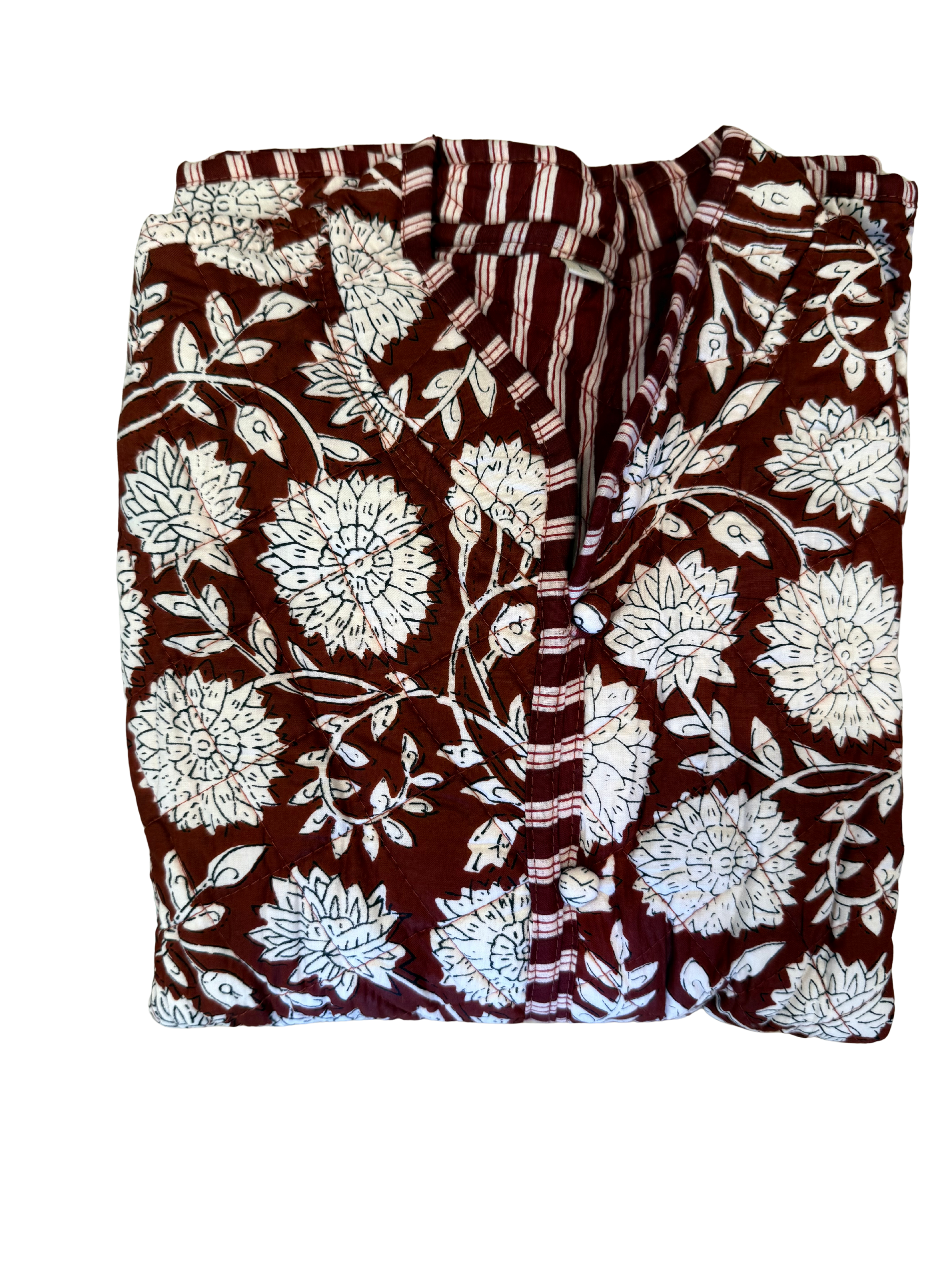 The Charlotte Jacket in Maroon Posy