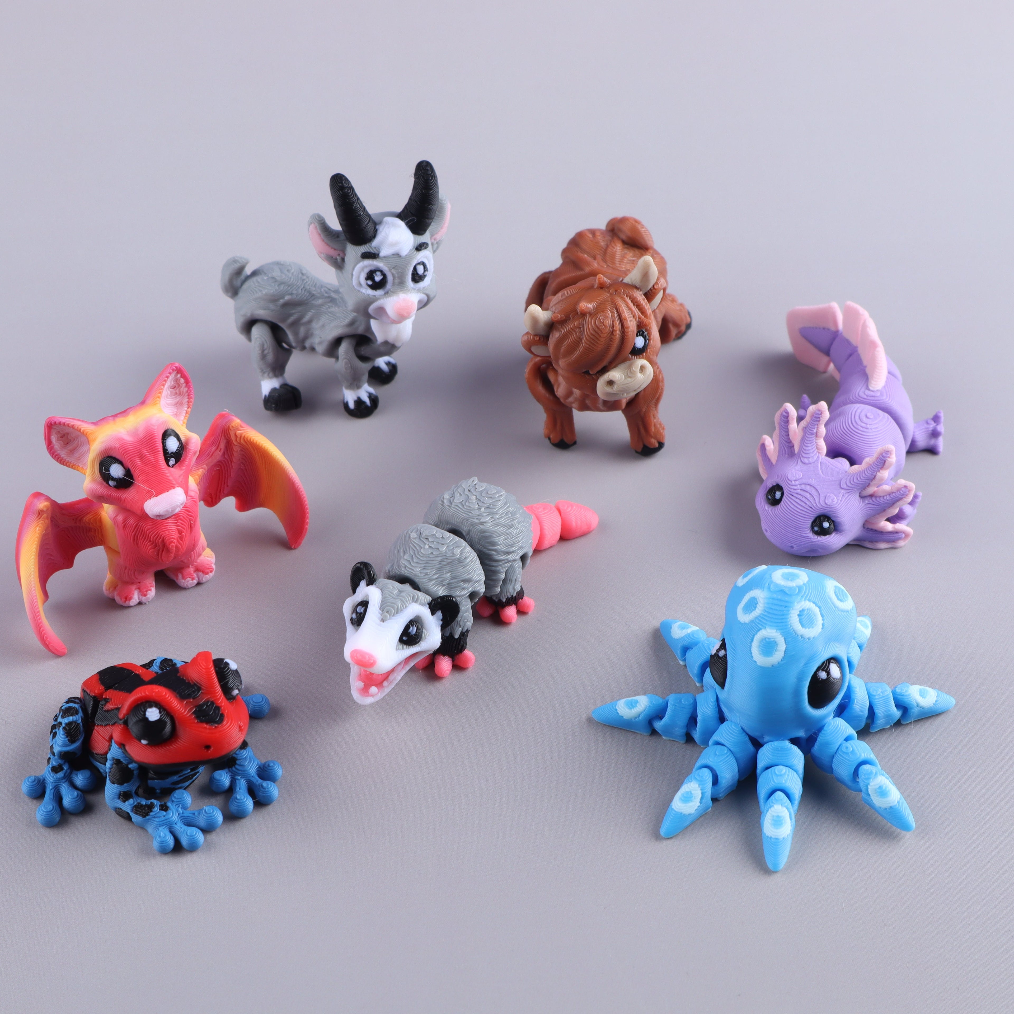 3D Printed Mini Fidget Creature Packs