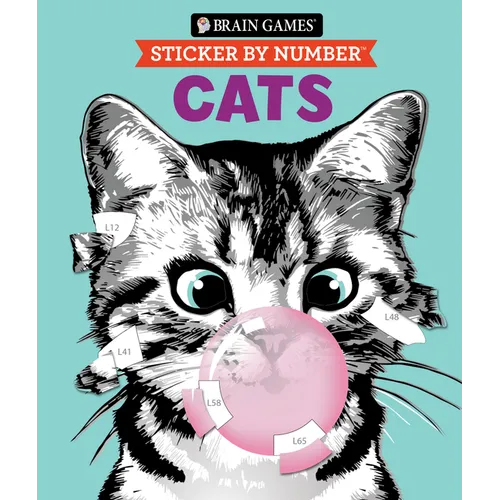 Brain Games - Sticker by Number: Cats (28 Images to Sticker): Volume 2 - Paperback