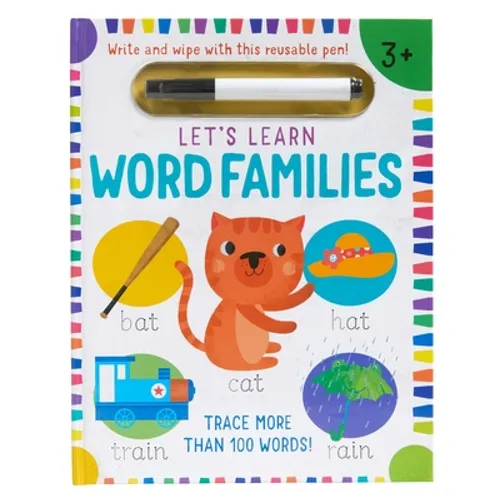 Let's Learn: Word Families (Write and Wipe): (Early Reading Skills, Letter Writing Workbook, Pen Control) - Paperback