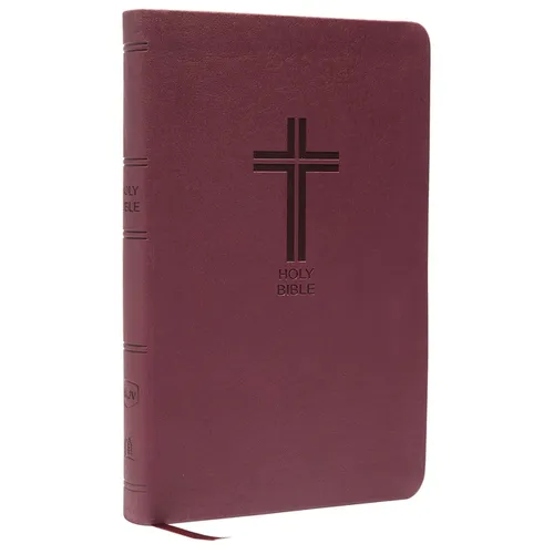 NKJV, Value Thinline Bible, Standard Print, Imitation Leather, Burgundy, Red Letter Edition - Imitation Leather