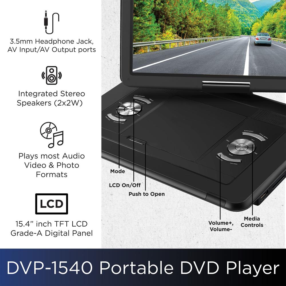 Impecca 15.4'' Portable Dvd Player