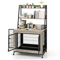 Industrial Dog Kennel Dog Crate Furniture with Storage Shelves