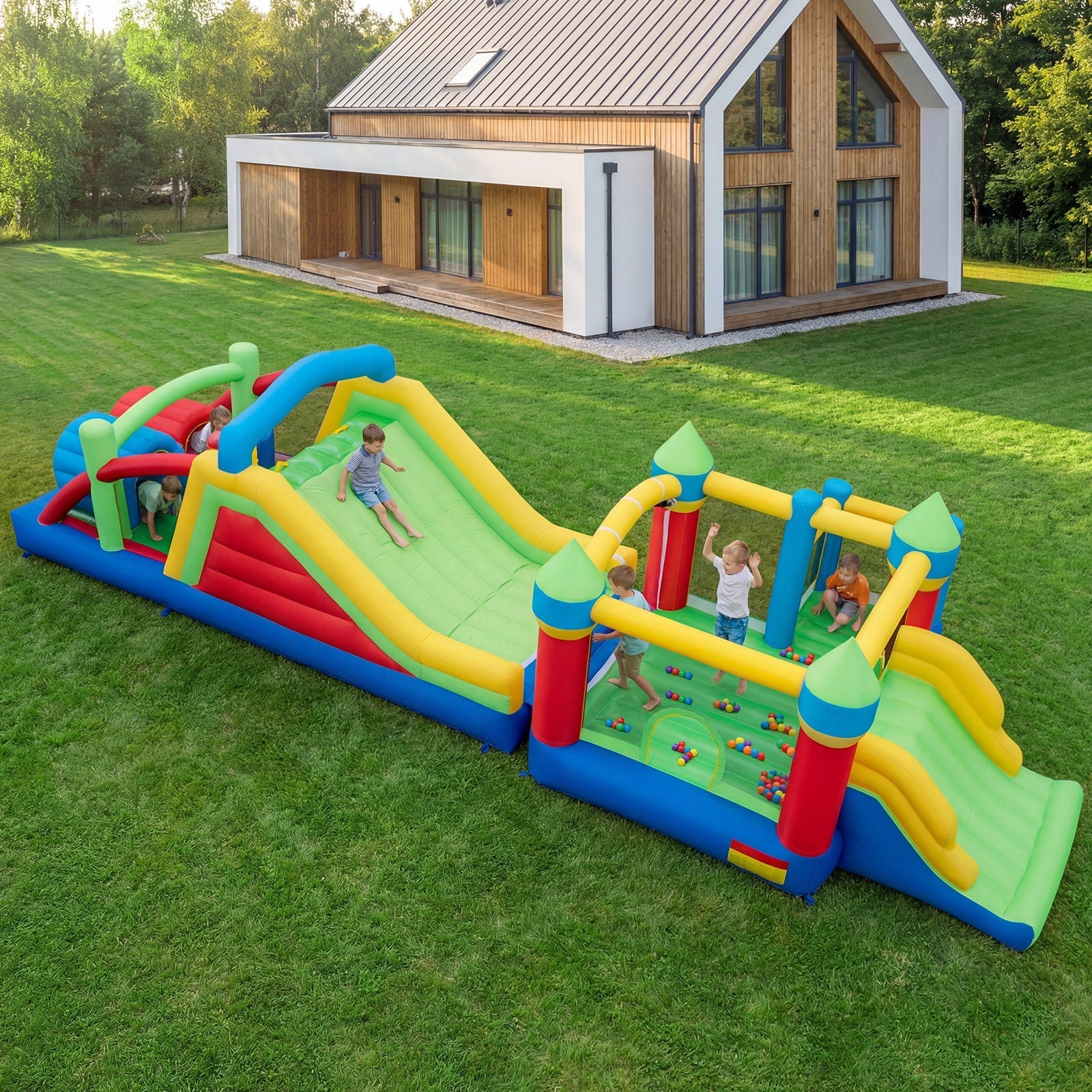 Inflatable Bounce House Blow up Jumping Bouncer with 750W Blowers