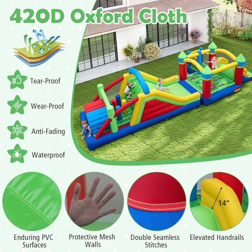 Inflatable Bounce House Blow up Jumping Bouncer with 750W Blowers
