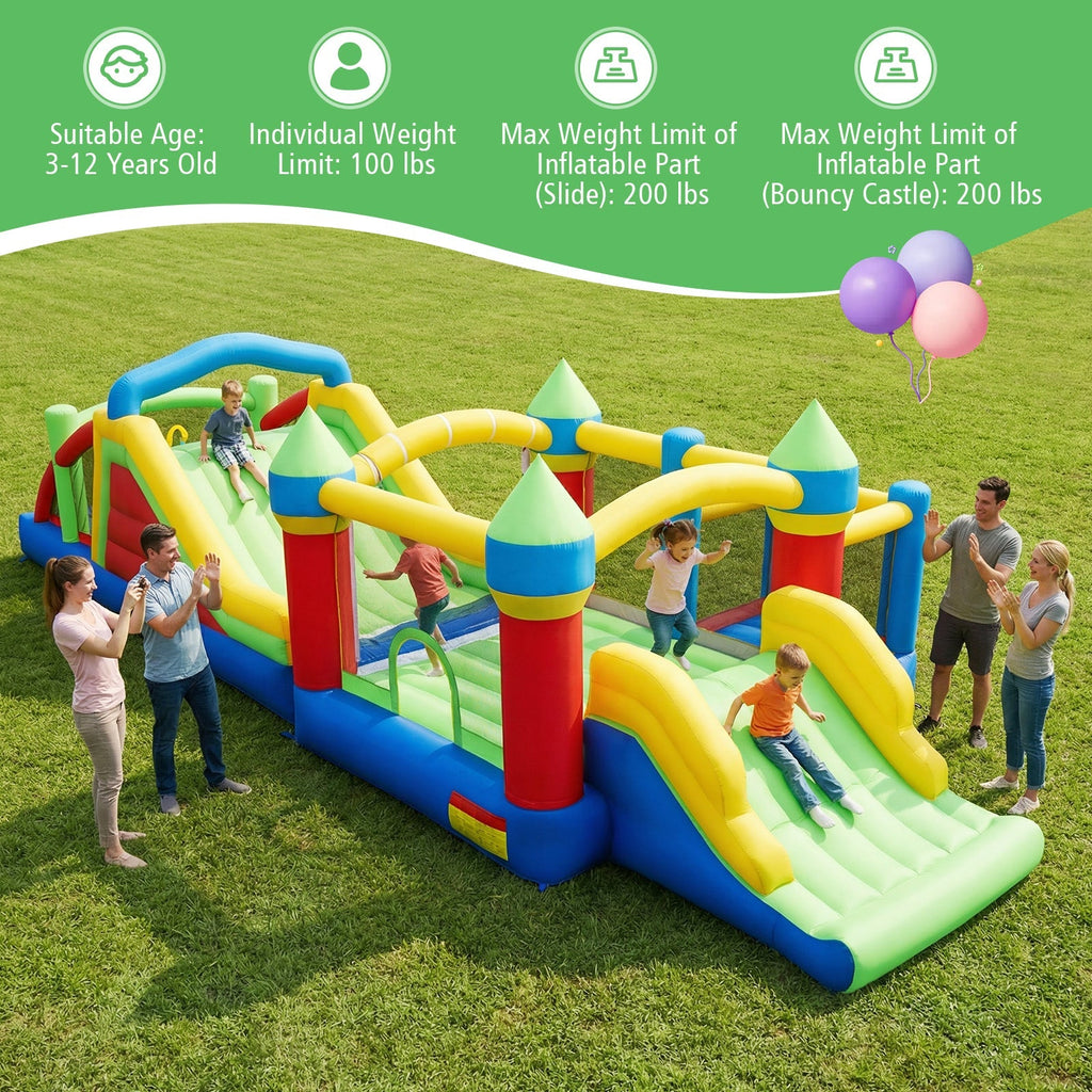 Inflatable Bounce House Blow up Jumping Bouncer with 750W Blowers