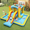 Inflatable Bounce House 7-in-1 Bouncy Castle with Slide and Tunnel with 550W Blower