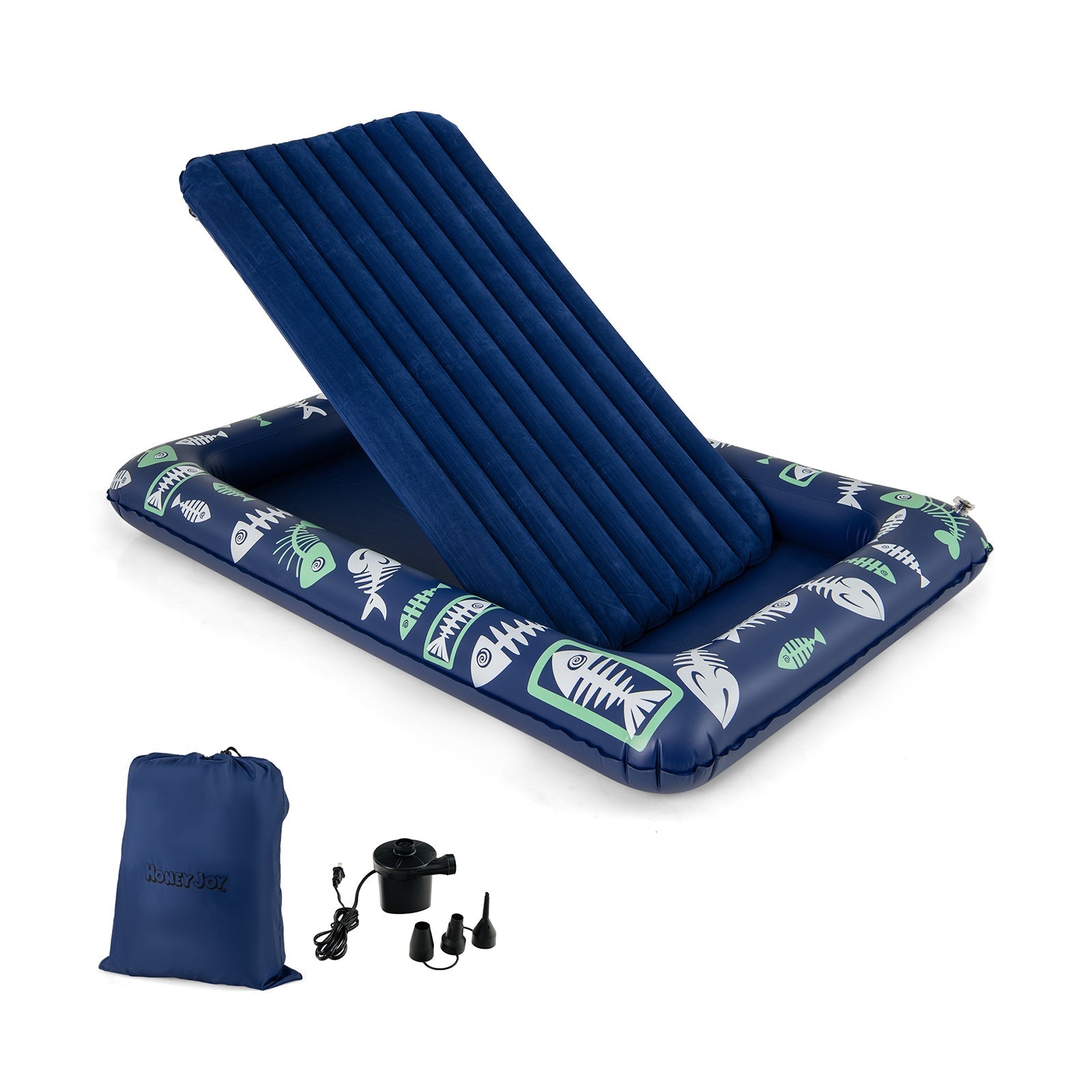 Inflatable Toddler Travel Bed with Electric Pump and Raised Bed Rails