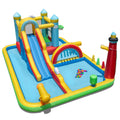 Inflatable Water Slide Giant Water Park with Long Slide Jumping Area