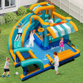 Inflatable Water Slide Bounce House Kids Jump Castle with Water Cannon