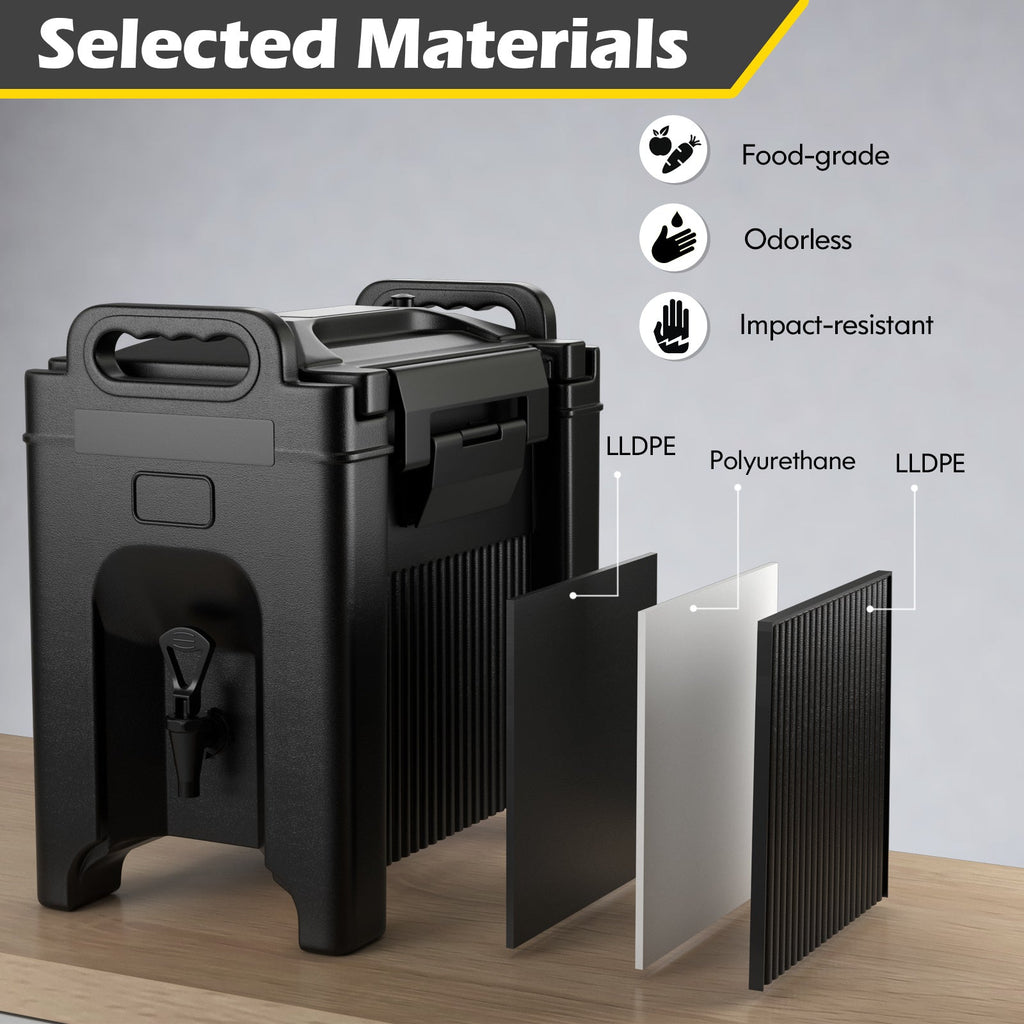 2.5 Gallon Insulated Beverage Server Dispenser-Black