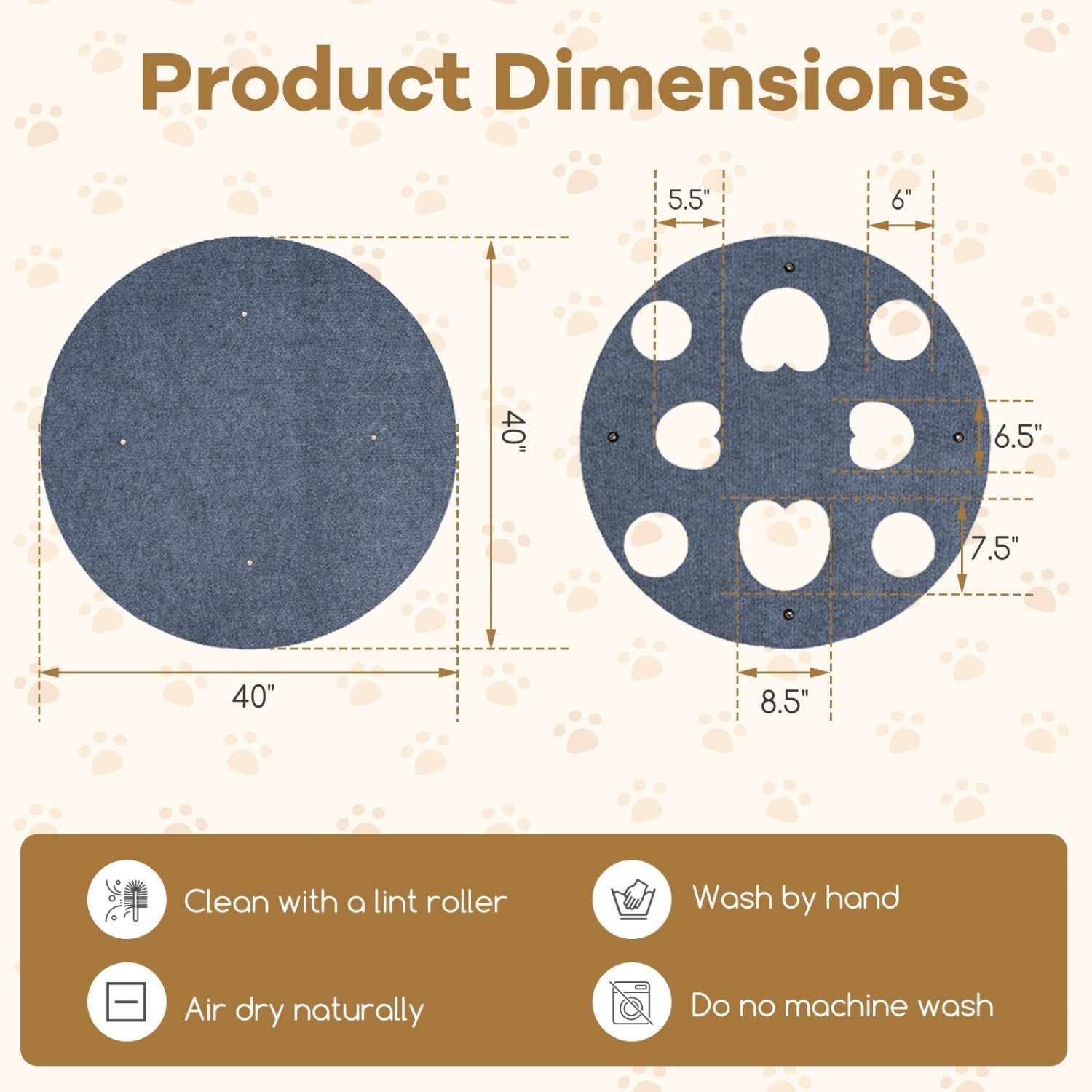 Interactive Foldable Cat Tunnel for Indoor Cats 40‚Äù Round Large Enrichment Play Felt Mat