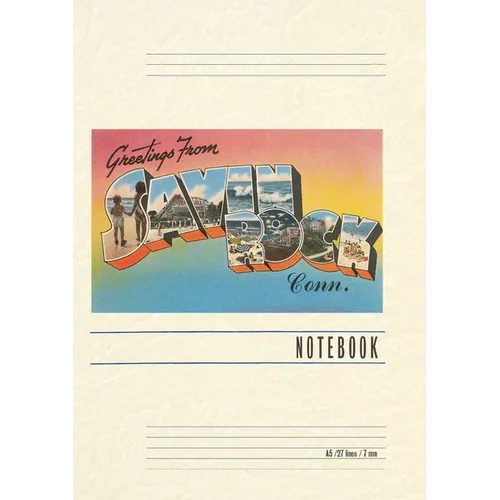 Vintage Lined Notebook Greetings from Savin Rock - Paperback