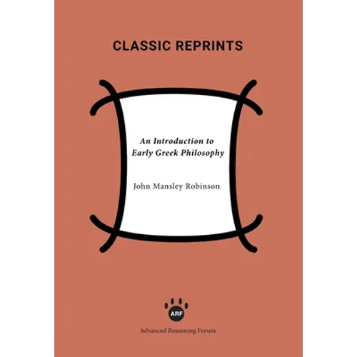 An Introduction to Early Greek Philosophy - Paperback